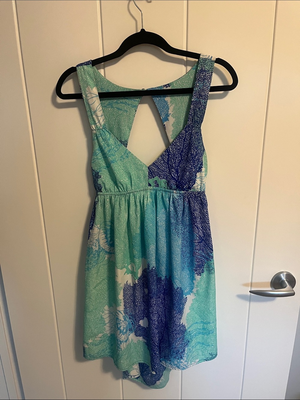 Roxy Blue & Aqua Floral Summer Dress